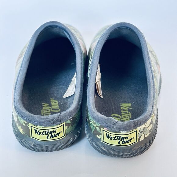 Western Chief Women Garden Clogs Rain Shoes 8 Floral Flower Forest Succulents - Picture 6 of 8